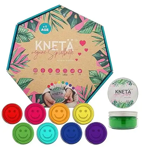 KNETÄ Dosen Knet Set I Für Kinder ab 1 Jahr I I Vegan I Unbedenklich (8er Set)