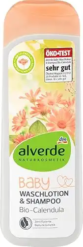 alverde Baby Waschlotion & Shampoo Bio-Calendula 250 ml