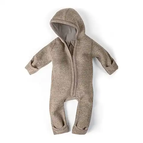 Ehrenkind® WALKOVERALL | Baby Wollwalk-Overalls aus Natur Schurwolle mit Reißverschluss | Walk Wolle Woll-Anzug für Kleinkind und Baby | Babyoverall Winter | Baby Winteroverall